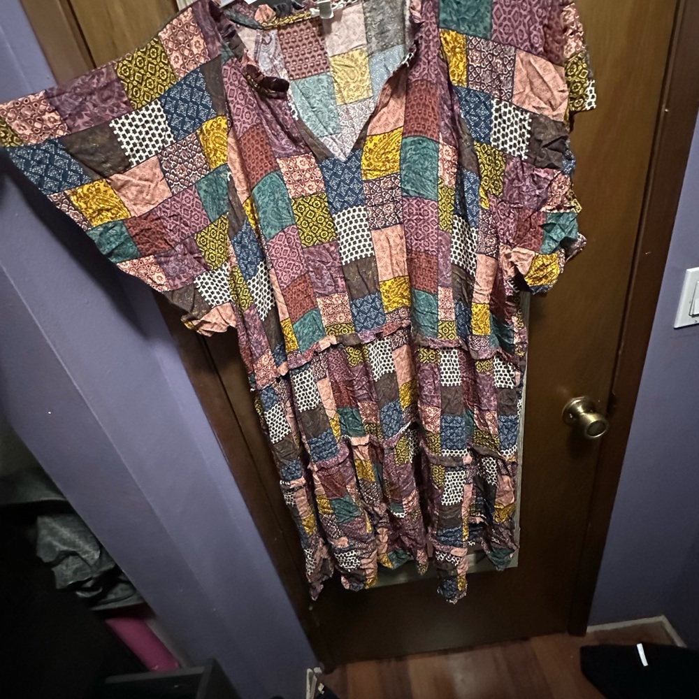 Dip Multicolor Patchwork Dress